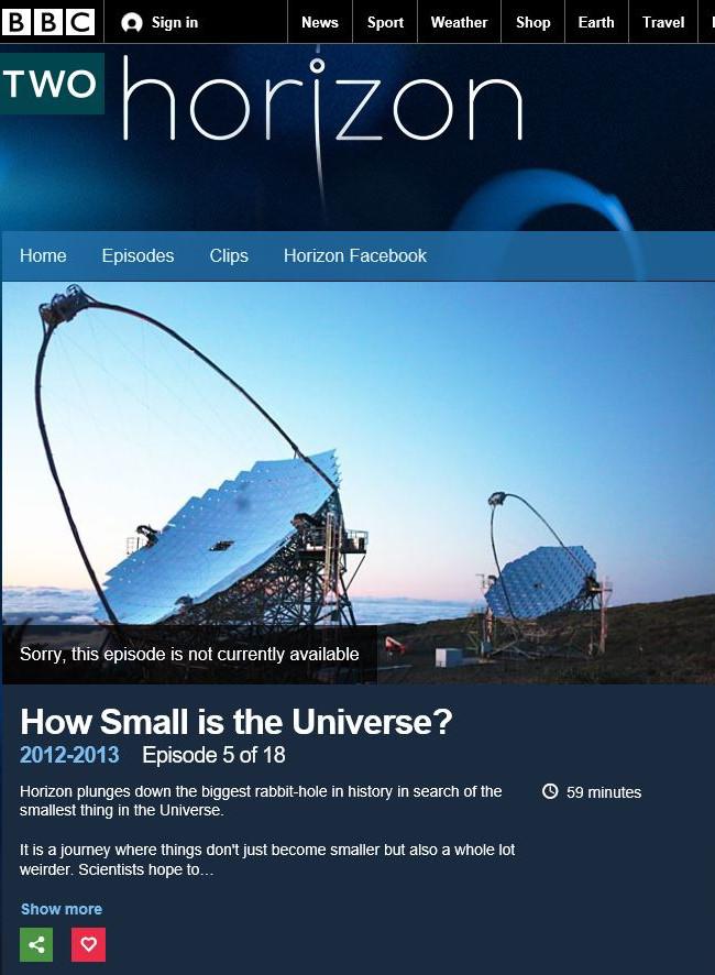 BBC ƽ: С.Ӣ.1080P.Horizon: How Small Is the Universe? (2012)